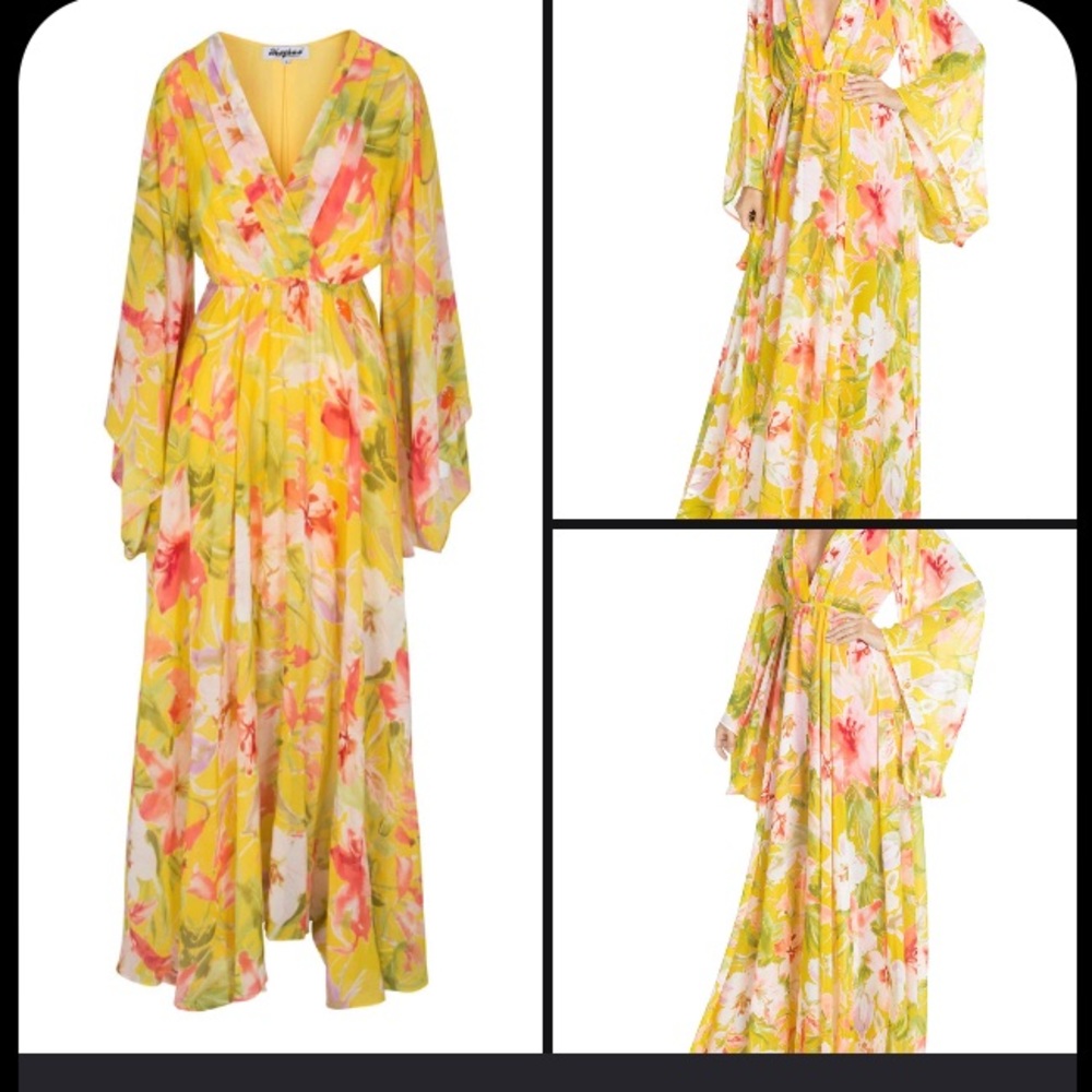 Meghan Fabulous Sunset Maxi Dress Yellow